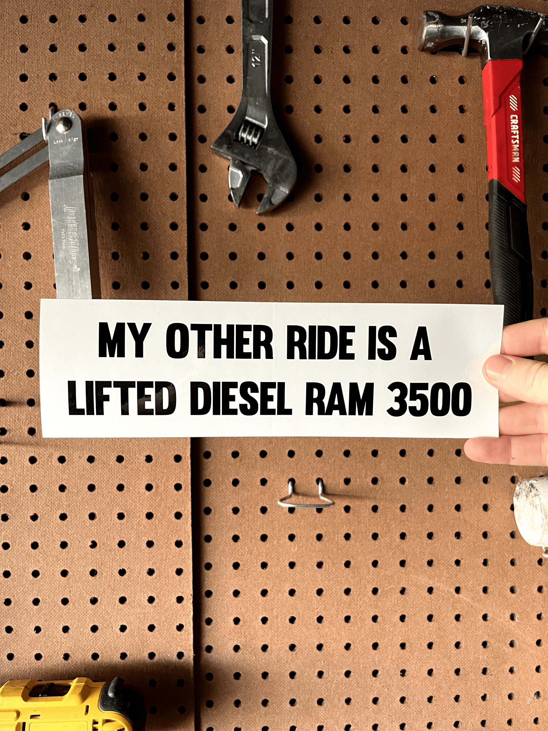 "MY OTHER RIDE IS A LIFTED DIESEL RAM 3500" - Bumper Sticker