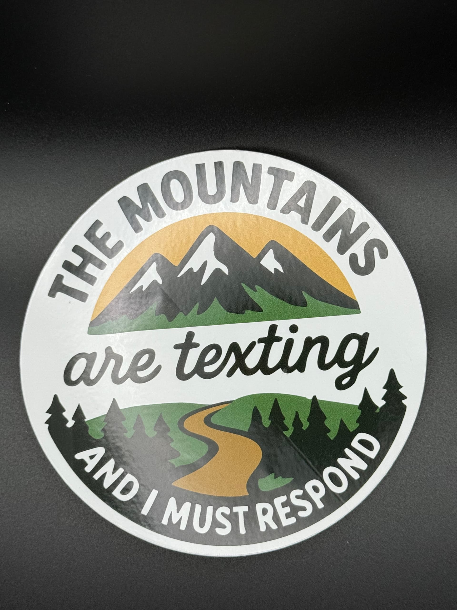 The Mountains are Texting! Bumper Sticker