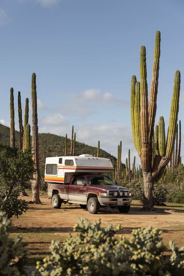 Dodge ram and Bigfoot camper